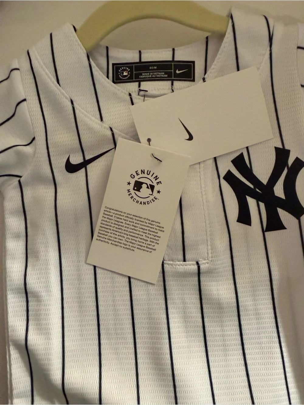 Nike baby White Jersey with Pinstripes